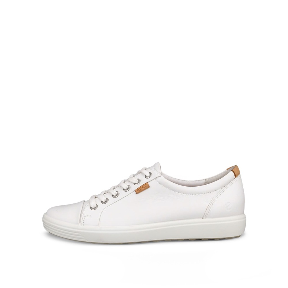 Ecco White Leather Minimalist Sneakers